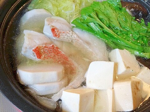 アフターおせち☆　「メヌキと京芋の塩鍋」